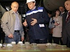 Vladimir Putin v továrn ve msteku Pikaljovo